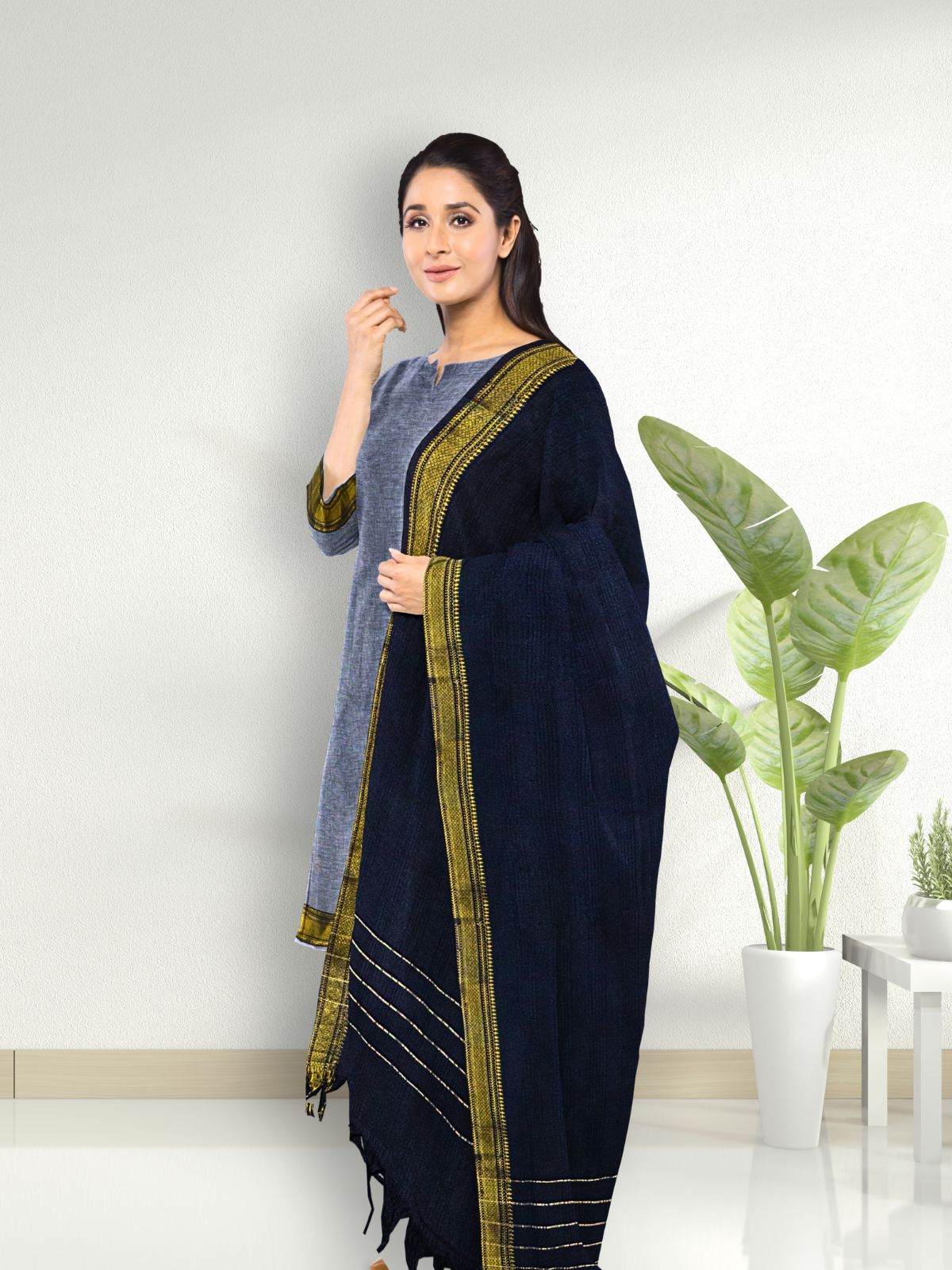 Mangalgiri Cotton Silk Kurta Set - 8735 AEVUM Mangalgiri Cotton Silk Kurta Set - 8735 AEVUM