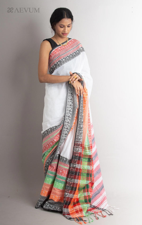 Aam Kalka Begampuri Bengal Cotton Handloom Saree - 0756 Saree AEVUM 2   
