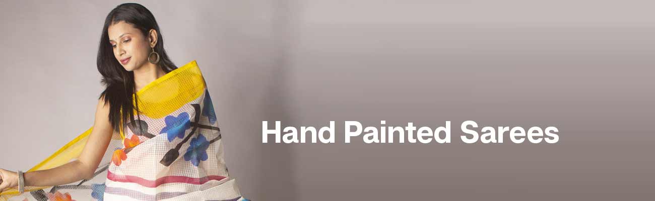 Hand Painted Kota Check Sarees