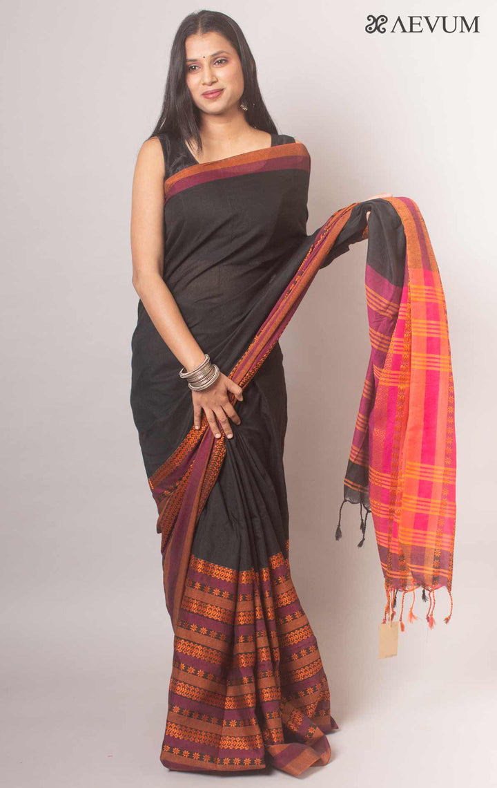 Begampuri Handwoven Premium Quality Bengal Cotton Saree - 19240 Saree AEVUM   