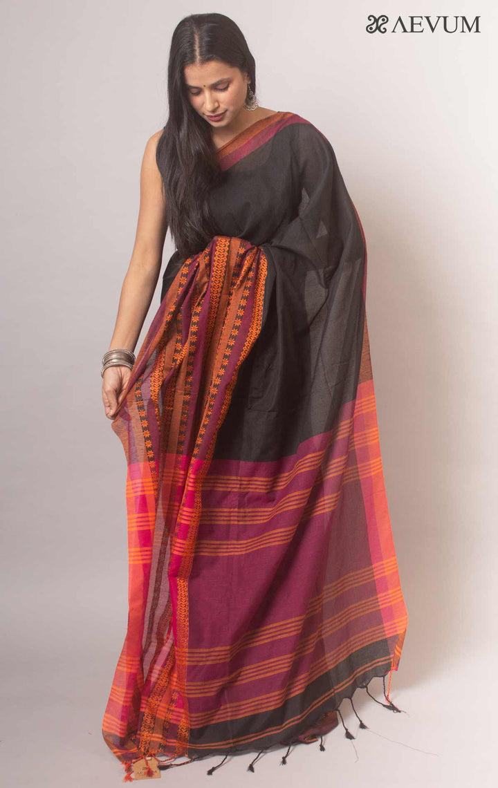 Begampuri Handwoven Premium Quality Bengal Cotton Saree - 19240 Saree AEVUM   