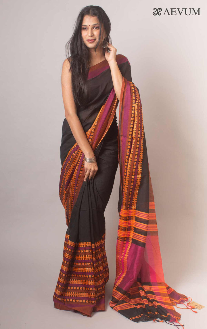 Begampuri Handwoven Premium Quality Bengal Cotton Saree - 19240 Saree AEVUM   