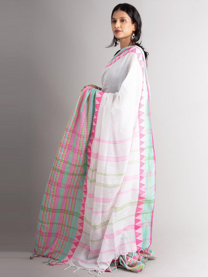 Begampuri Bengal Cotton Handloom Saree - 0495 Saree AEVUM 2   