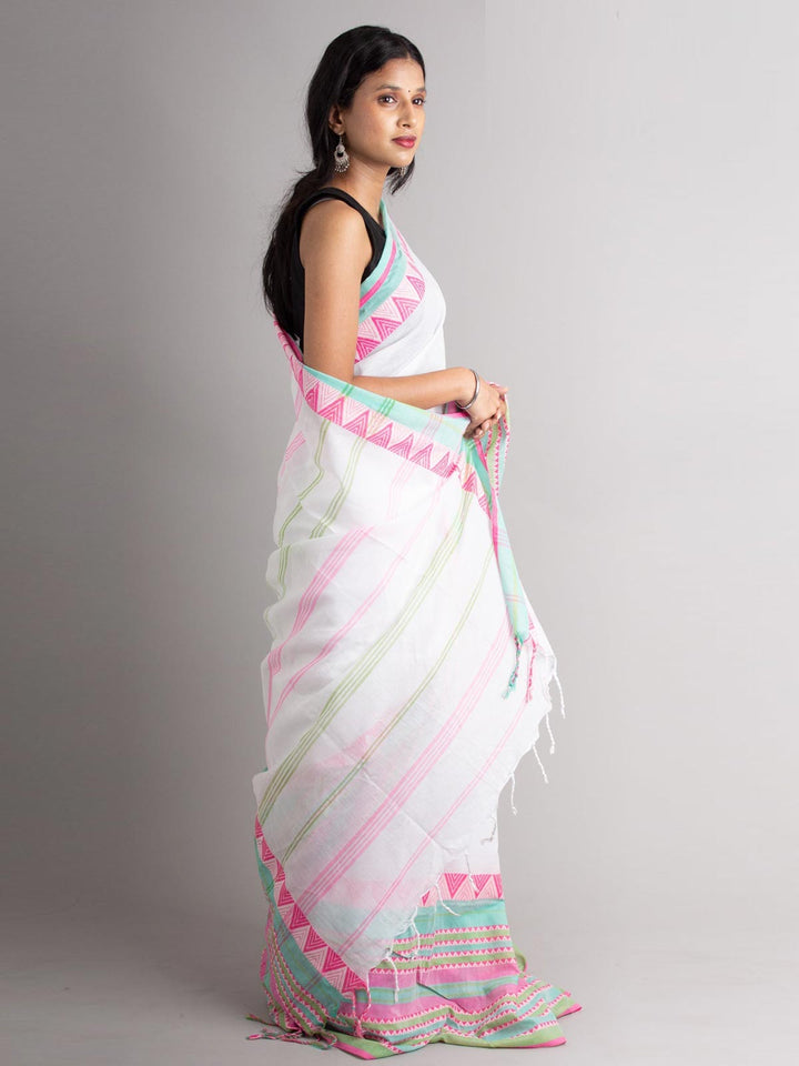 Begampuri Bengal Cotton Handloom Saree - 0495 Saree AEVUM 2   