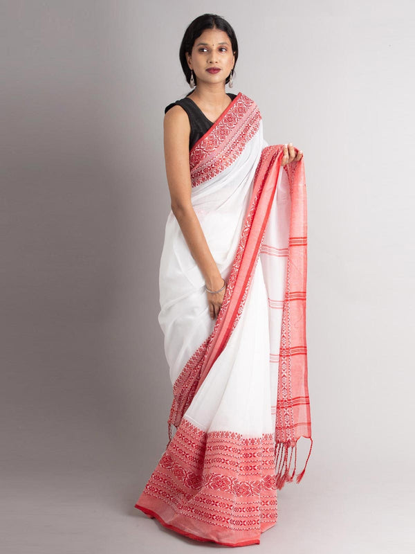 Begampuri Bengal Cotton Handloom Saree - 0438 Saree AEVUM   