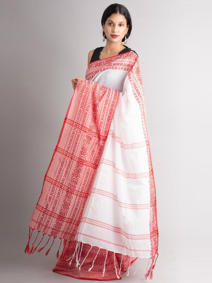 Begampuri Handwoven Premium Quality Bengal Cotton Saree - 19270 Saree AEVUM   