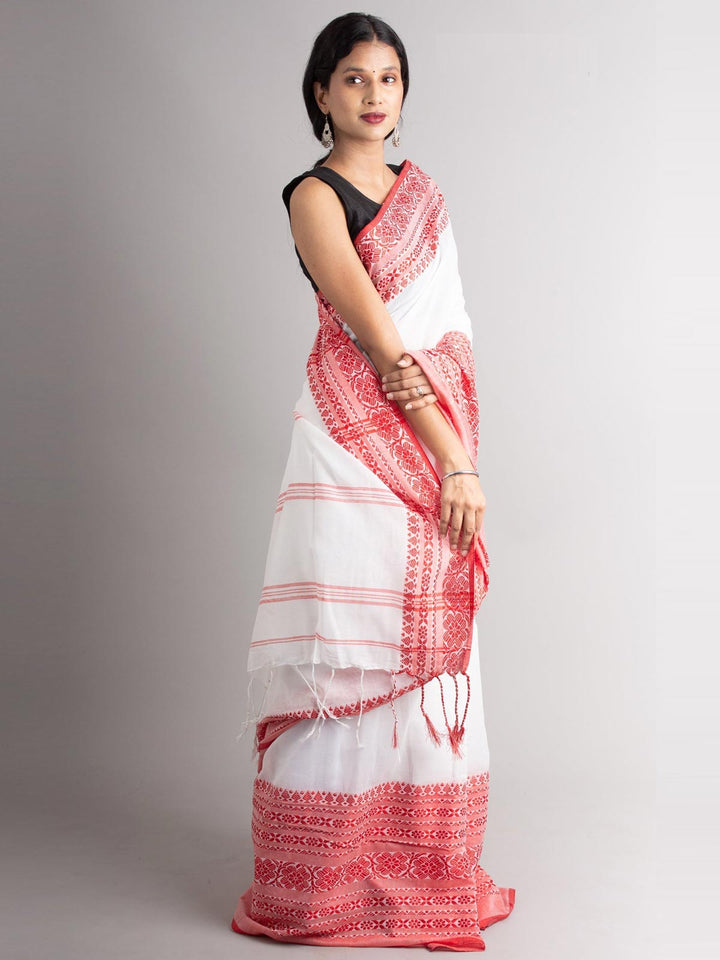 Begampuri Handwoven Premium Quality Bengal Cotton Saree - 19270 Saree AEVUM   