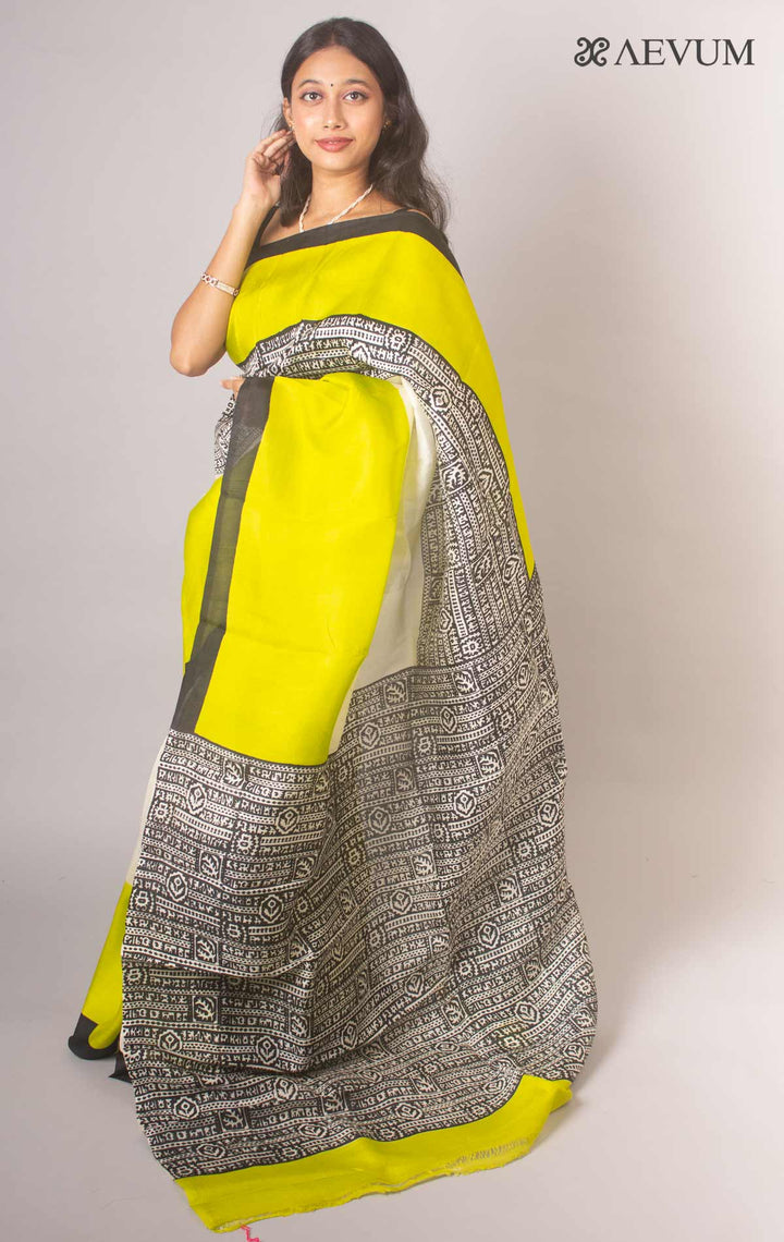 Three Ply Murshidabad  Pure Silk With Silk Mark - 0353 Saree Riya's Collection   