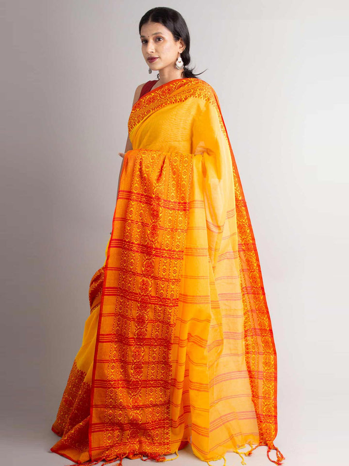 Begampuri Bengal Cotton Handloom Saree - 19175 Saree AEVUM 2   