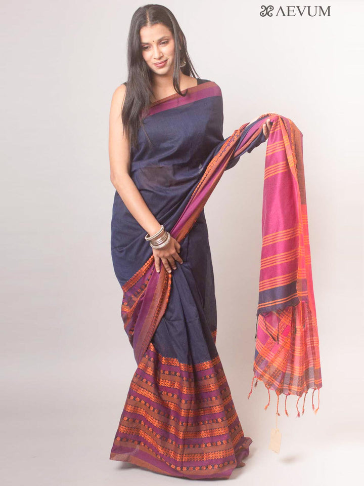 Begampuri Bengal Cotton Handloom Saree - 0365 Saree AEVUM