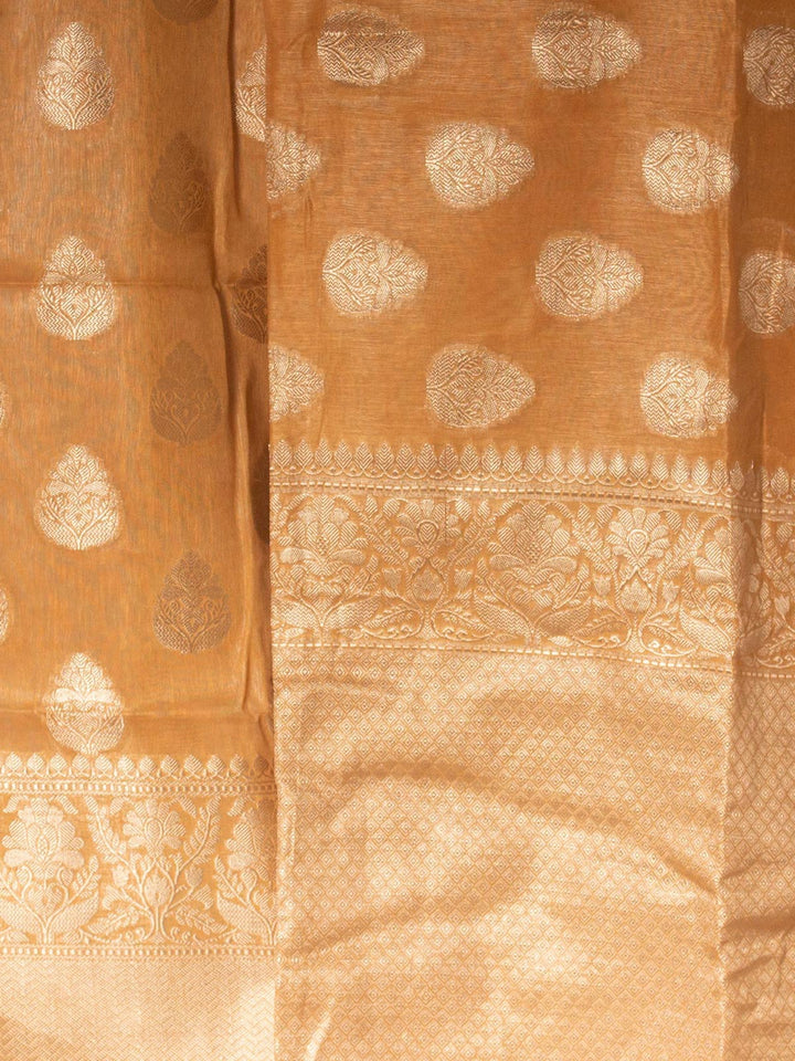 Silk Linen Banarasi Handloom Saree - 0449 - AEVUM