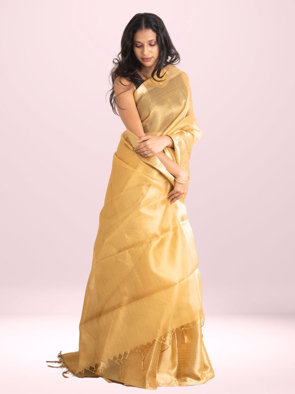 Golden Tissue Banarasi Saree - 0463 Saree AEVUM   