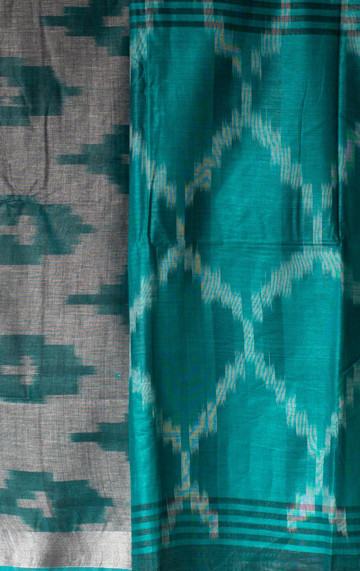 Semi Linen Ikkat Saree with Blouse Piece - 0478 Saree Adworthy   