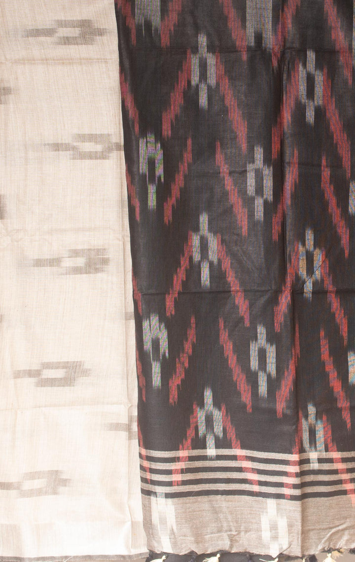 Semi Linen Ikkat Saree with Blouse Piece - 0481 Saree AEVUM   