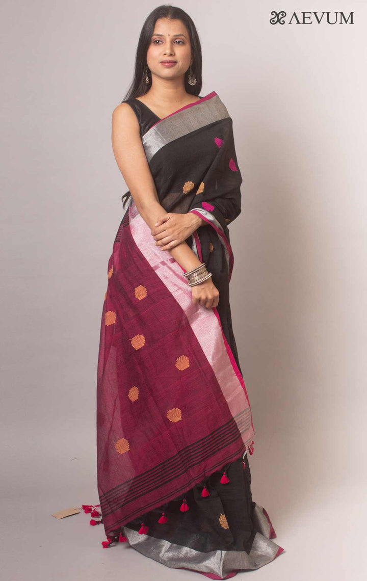 Bengal Cotton Khaadi Handloom Saree with Blouse piece - 0497 Saree AEVUM