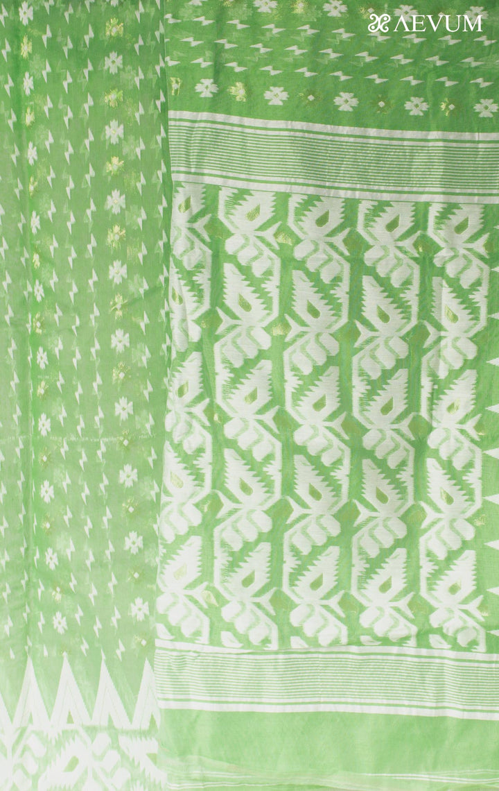 Soft Dhakai Jamdani Saree without Blouse Piece - 0525 Saree AEVUM