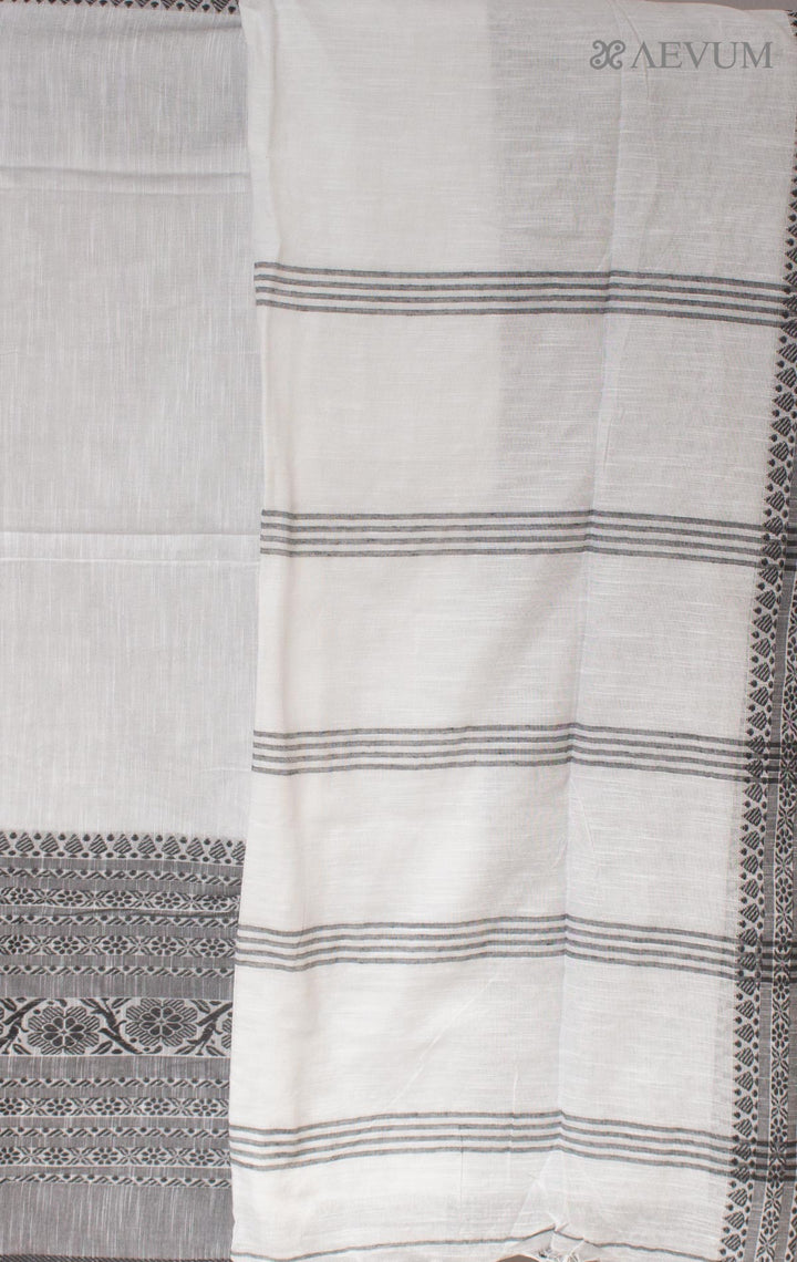 Begampuri Bengal Cotton Handloom Saree with Blouse Piece - 0604 - AEVUM