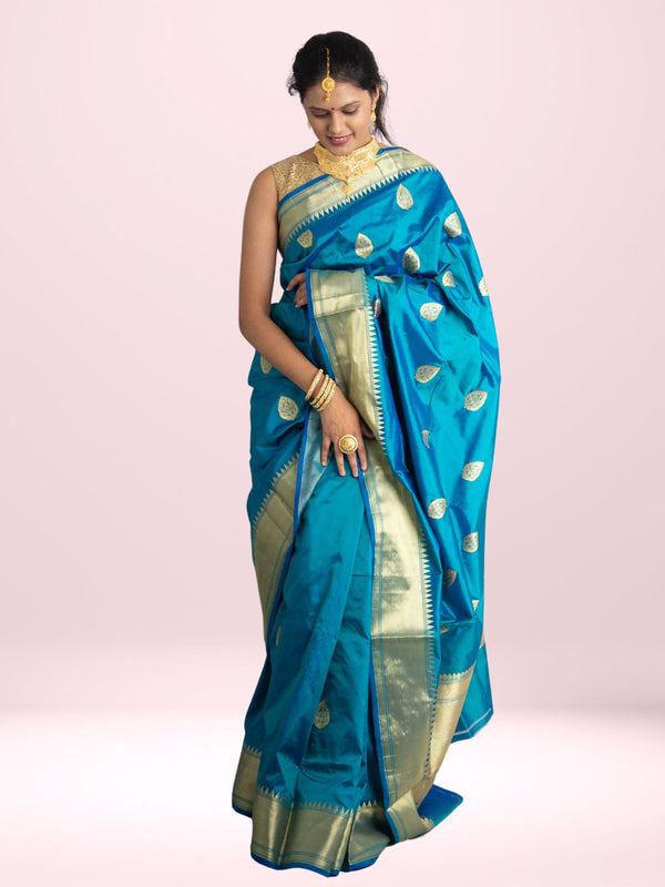 Banarasi Silk Saree with Silk Mark - 0632 Saree AEVUM 2   