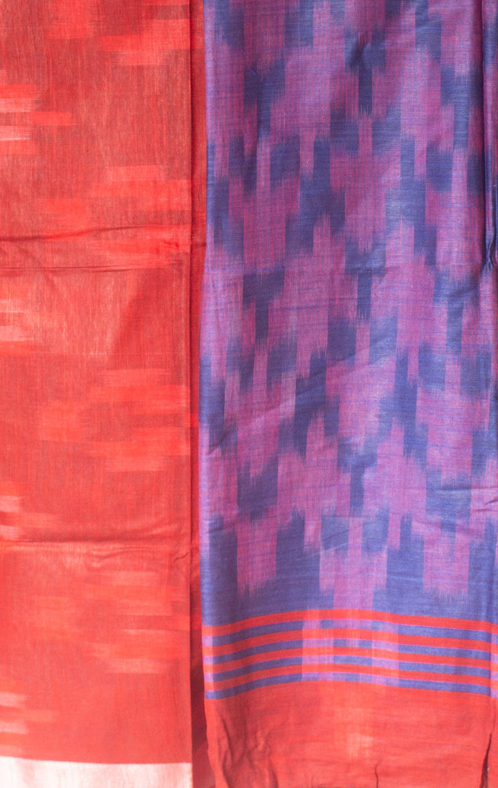 Semi Linen Ikkat Saree with Blouse Piece - 0841 Saree Anita Kuthir   