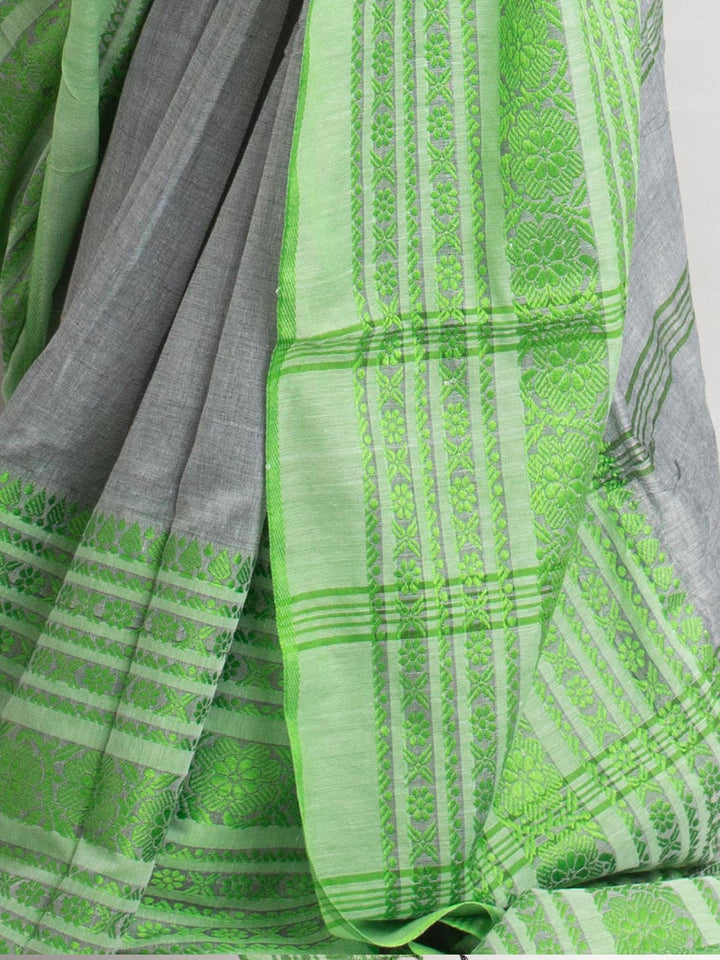 Begampuri Handwoven Premium Quality Bengal Cotton Saree - 19225 Saree AEVUM   