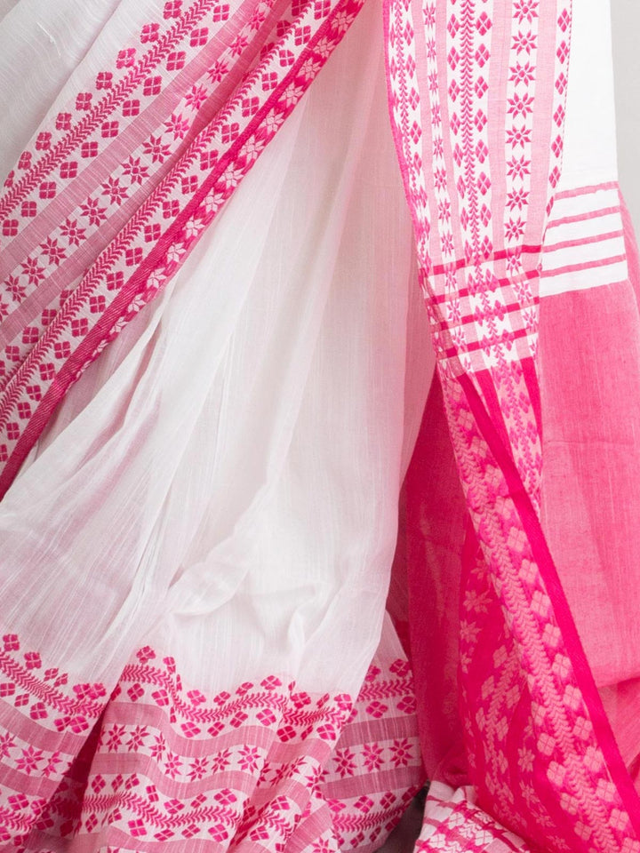 Begampuri Handwoven Premium Quality Bengal Cotton Saree - 19259 Saree AEVUM   