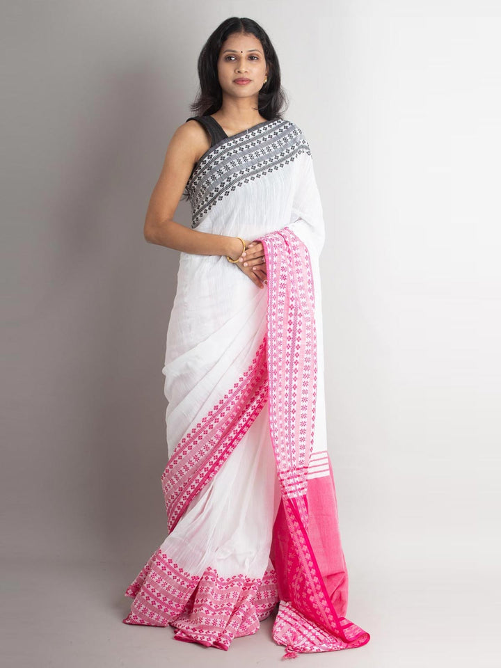 Begampuri Handwoven Premium Quality Bengal Cotton Saree - 19259 Saree AEVUM   