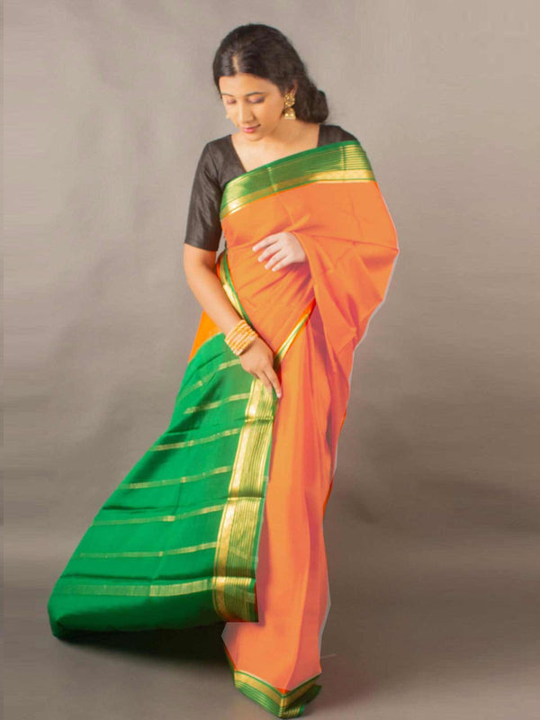 Mysore Silk Saree with Silk Mark-11110 - AEVUM