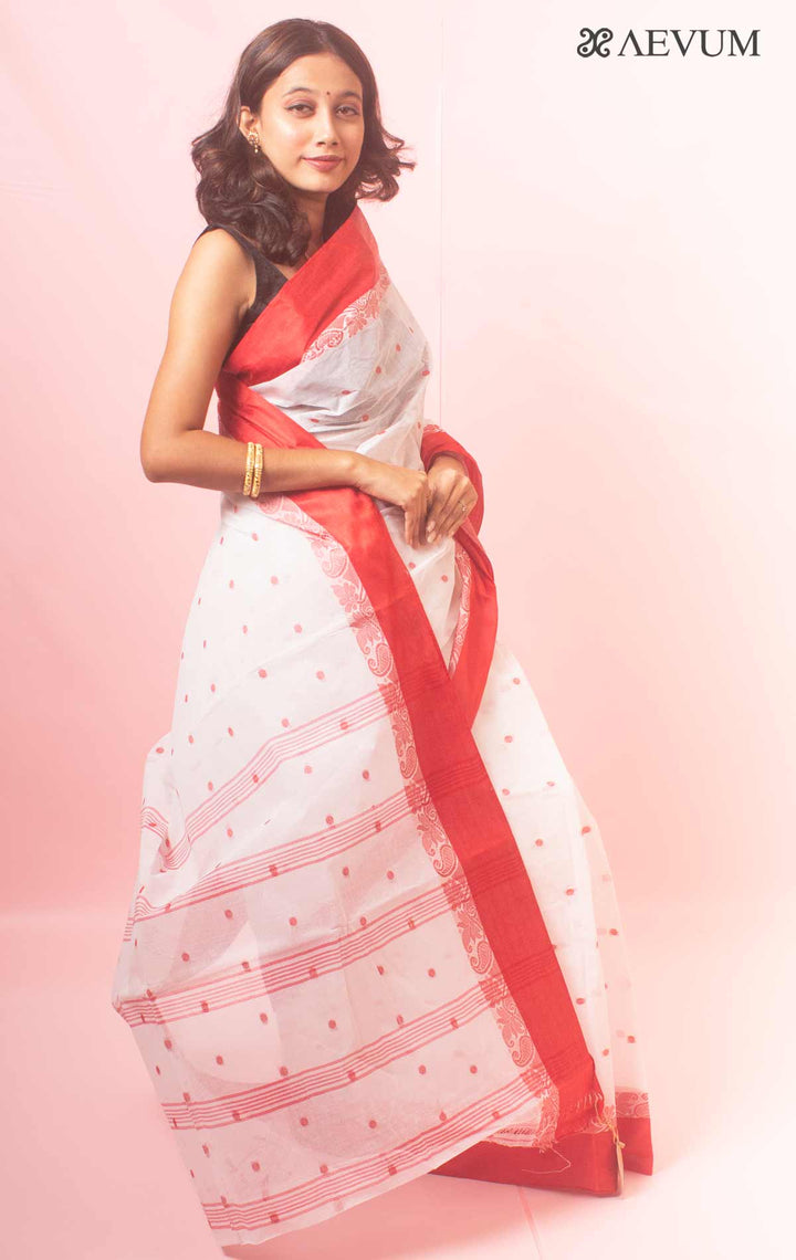 Bengal Cotton Handloom Saree Without Blouse Piece - 11722 Saree AEVUM   