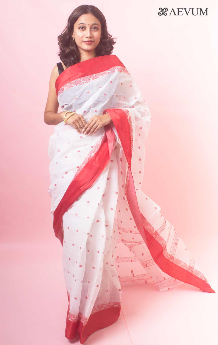 Bengal Cotton Handloom Saree Without Blouse Piece - 11722 Saree AEVUM   