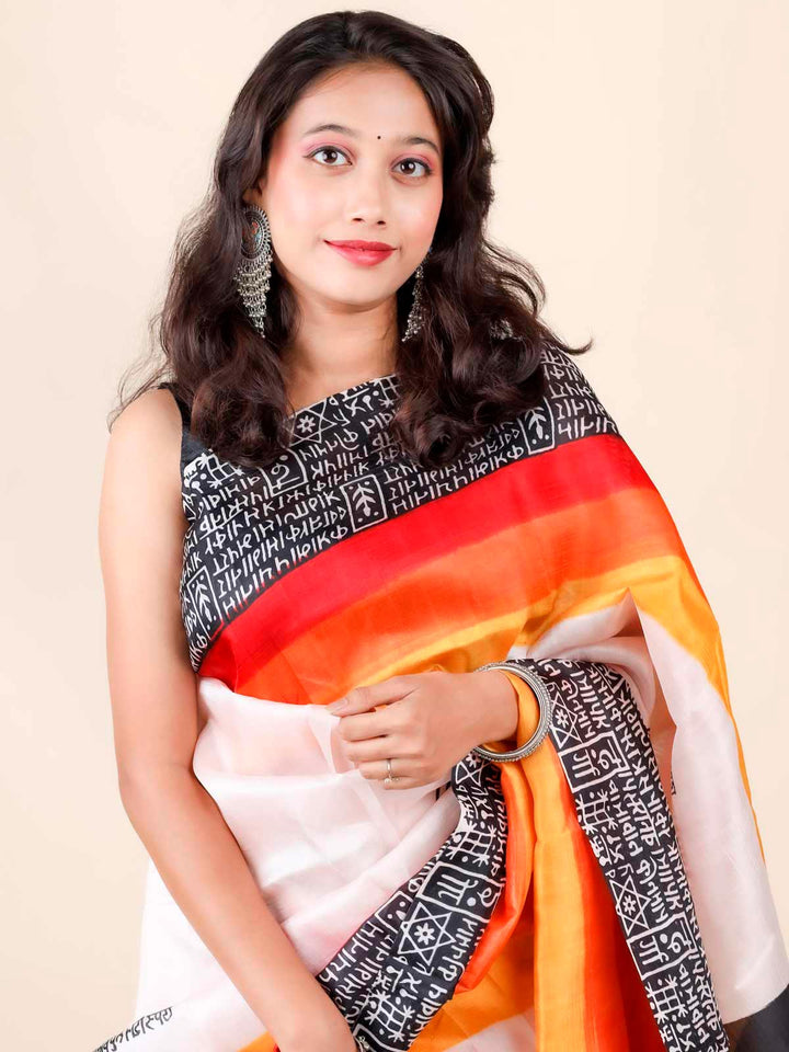 Three Ply Murshidabad Pure Silk Saree with Silk Mark - 11751 Saree AEVUM   