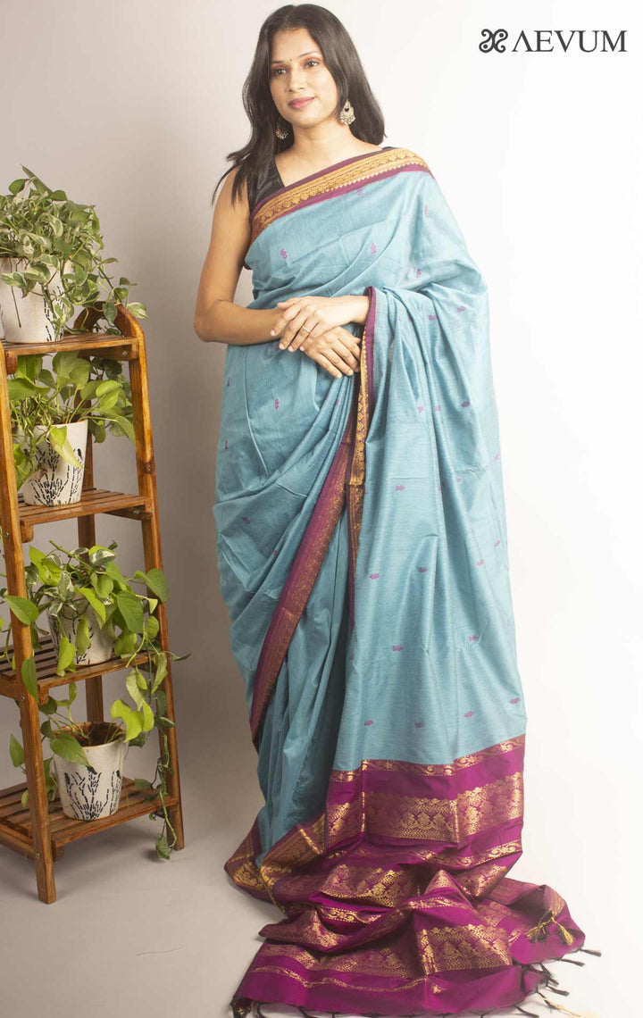 Kalyani South Cotton Silk Handloom Saree By Aevum - 11772 Saree SSH   