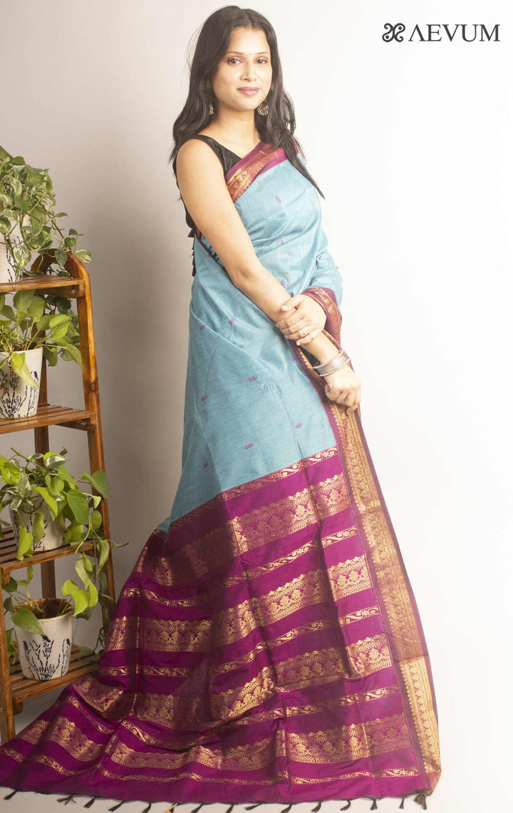 Kalyani South Cotton Silk Handloom Saree By Aevum - 11772 Saree SSH   
