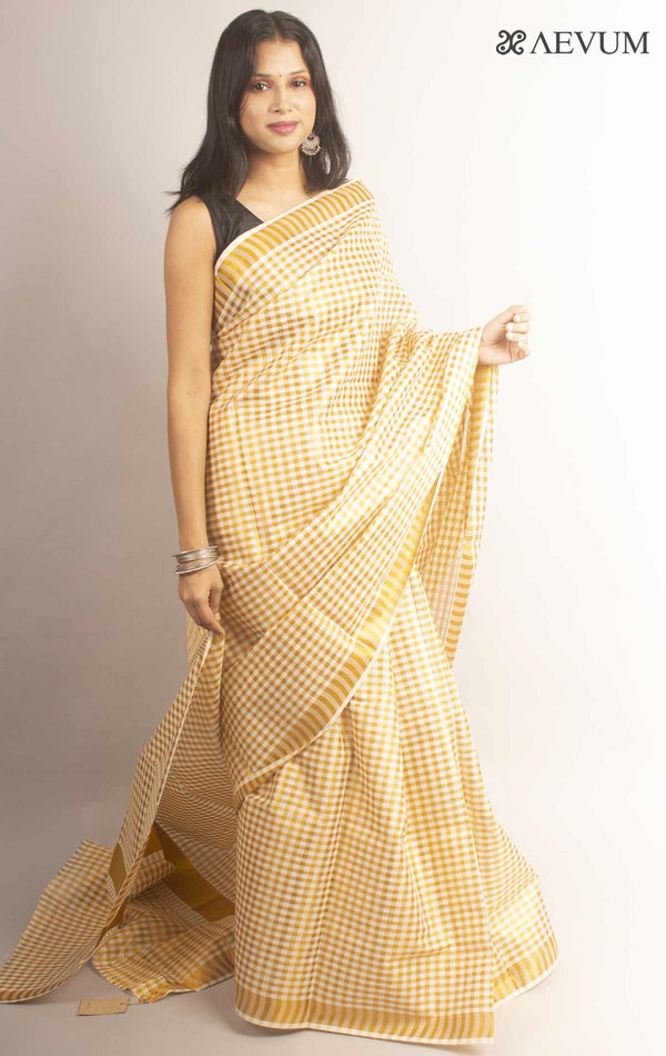 Kerala Cotton Silk Handloom Saree By Aevum - 11780 - AEVUM