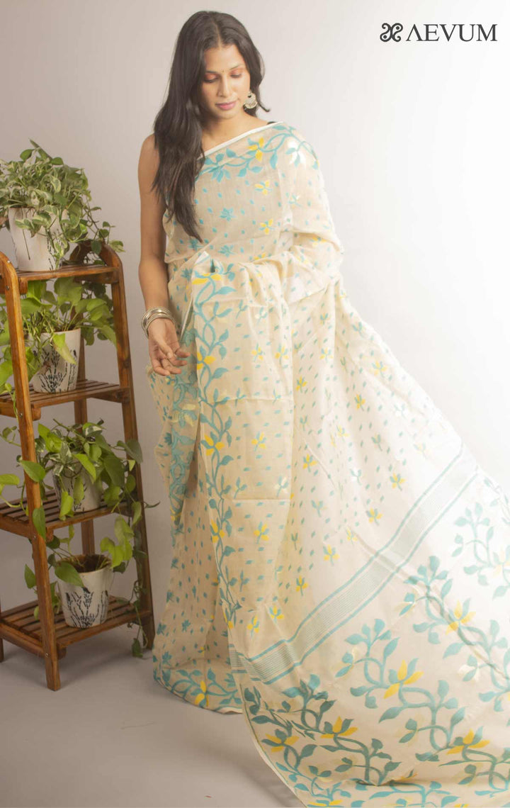 Soft Dhakai Jamdani - 11847 Saree AEVUM