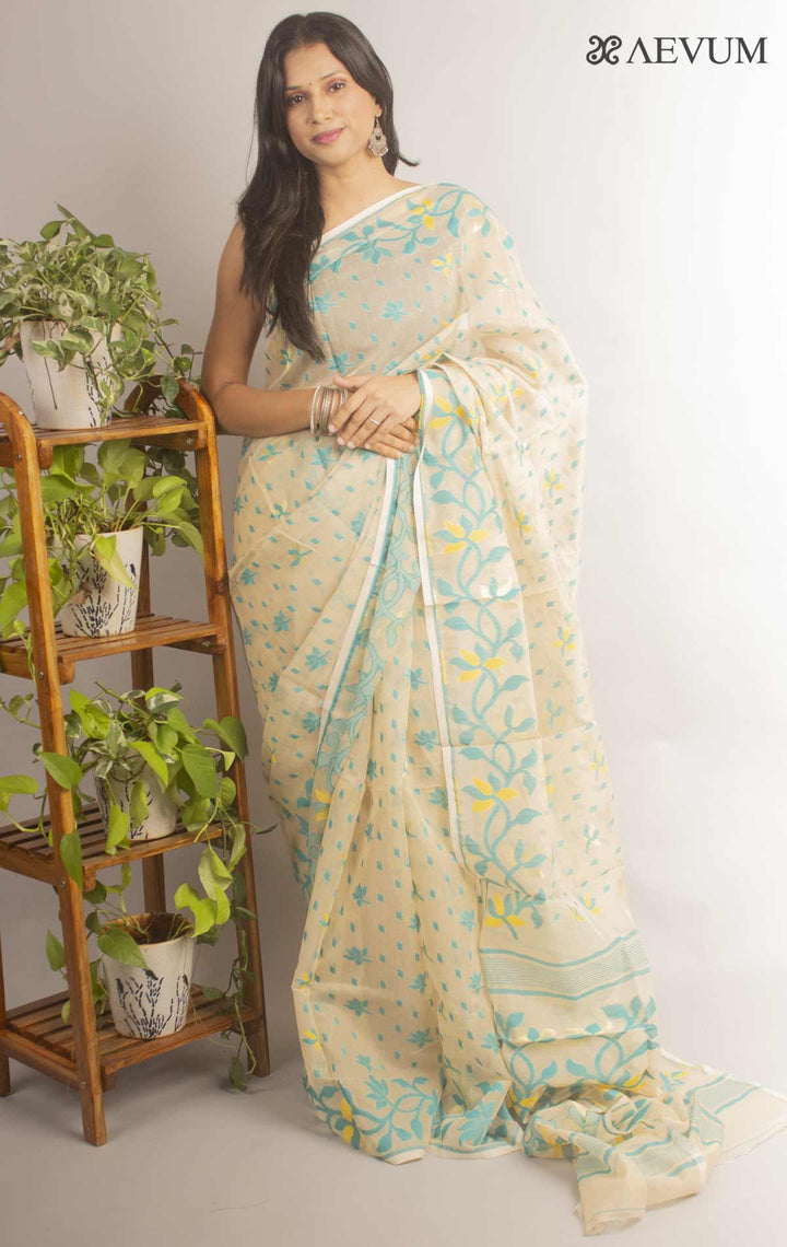 Soft Dhakai Jamdani - 11847 Saree AEVUM