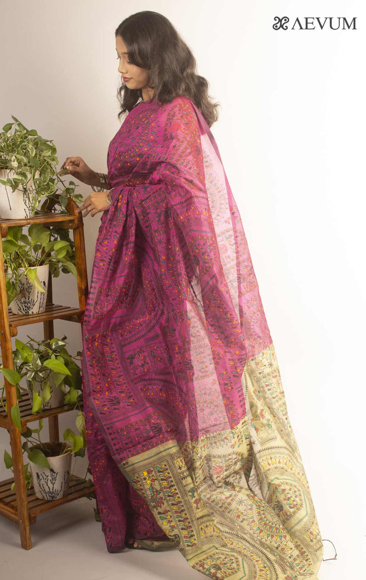 Bengal Cotton Silk Handloom Saree By Aevum - 11874 - AEVUM