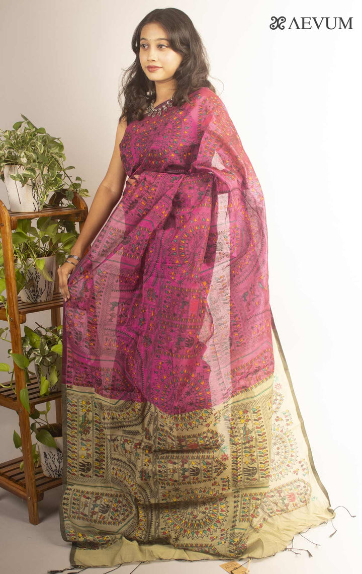 Bengal Cotton Silk Handloom Saree By Aevum - 11874 - AEVUM