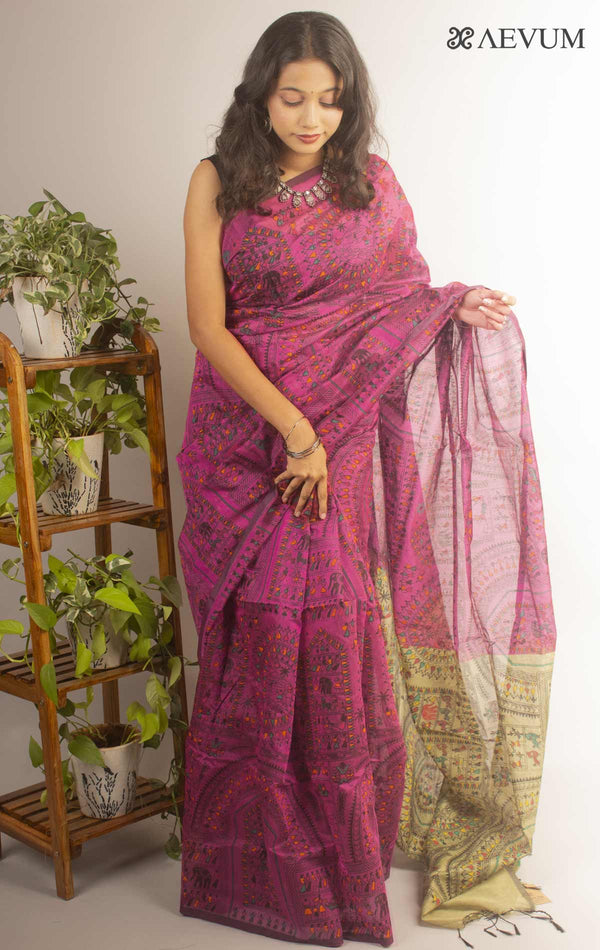 Bengal Cotton Silk Handloom Saree By Aevum - 11874 Saree SSH   