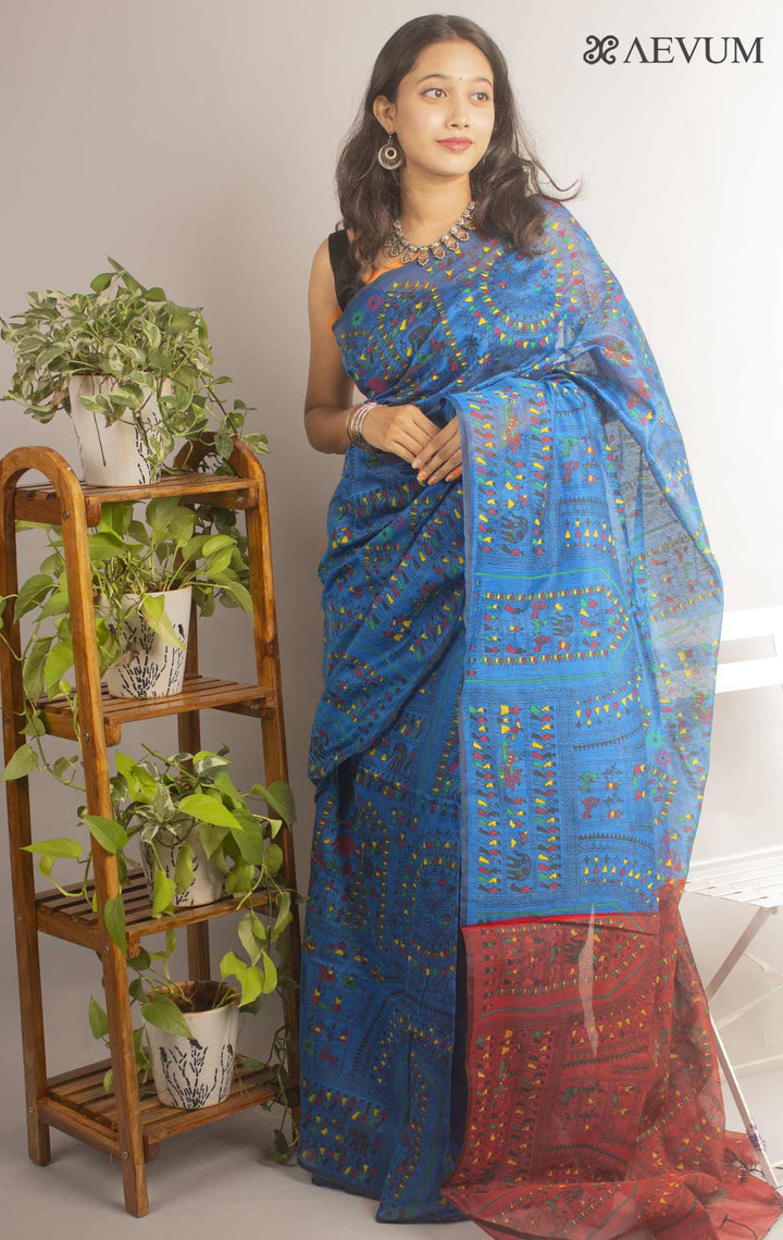 Bengal Cotton Silk Handloom Saree By Aevum - 11878 - AEVUM
