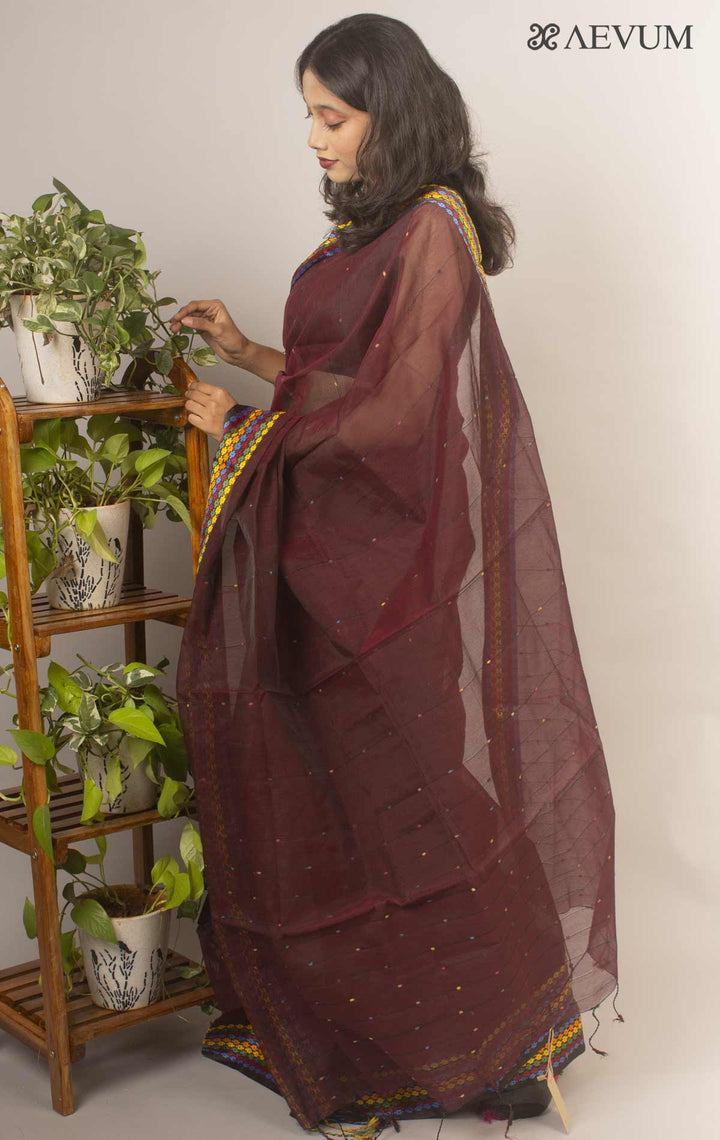 Bangladeshi Cotton Silk Handloom Saree By Aevum - 11882 - AEVUM