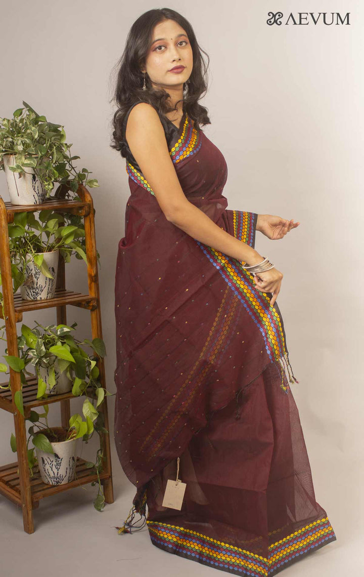 Bangladeshi Cotton Silk Handloom Saree By Aevum - 11882 - AEVUM