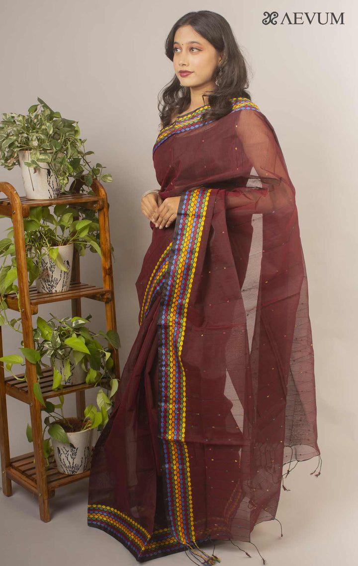 Bangladeshi Cotton Silk Handloom Saree By Aevum - 11882 - AEVUM
