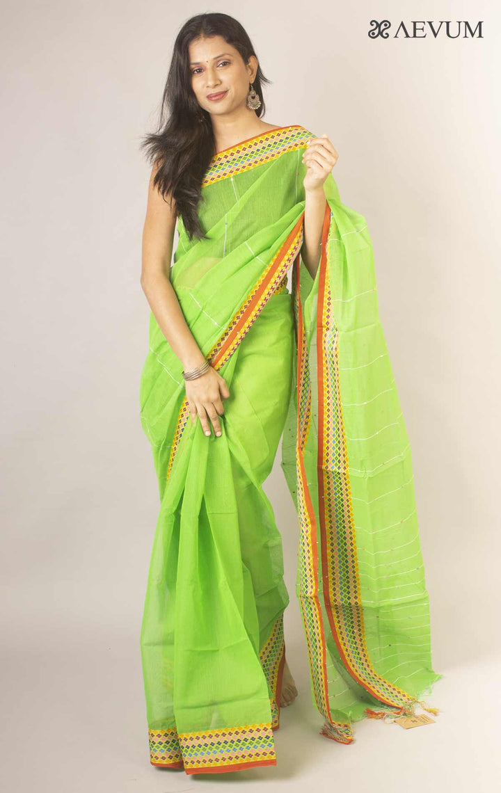 Bangladeshi Cotton Silk Handloom Saree By Aevum - 11892 - AEVUM