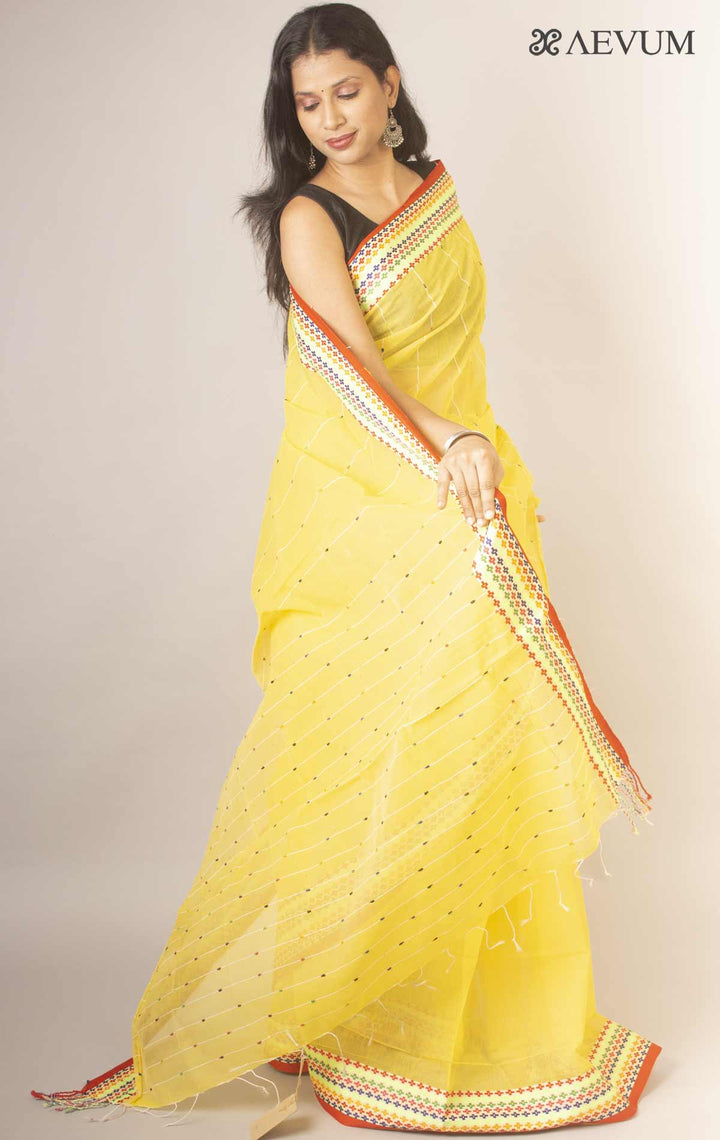 Bangladeshi Cotton Silk Handloom Saree By Aevum - 11896 - AEVUM