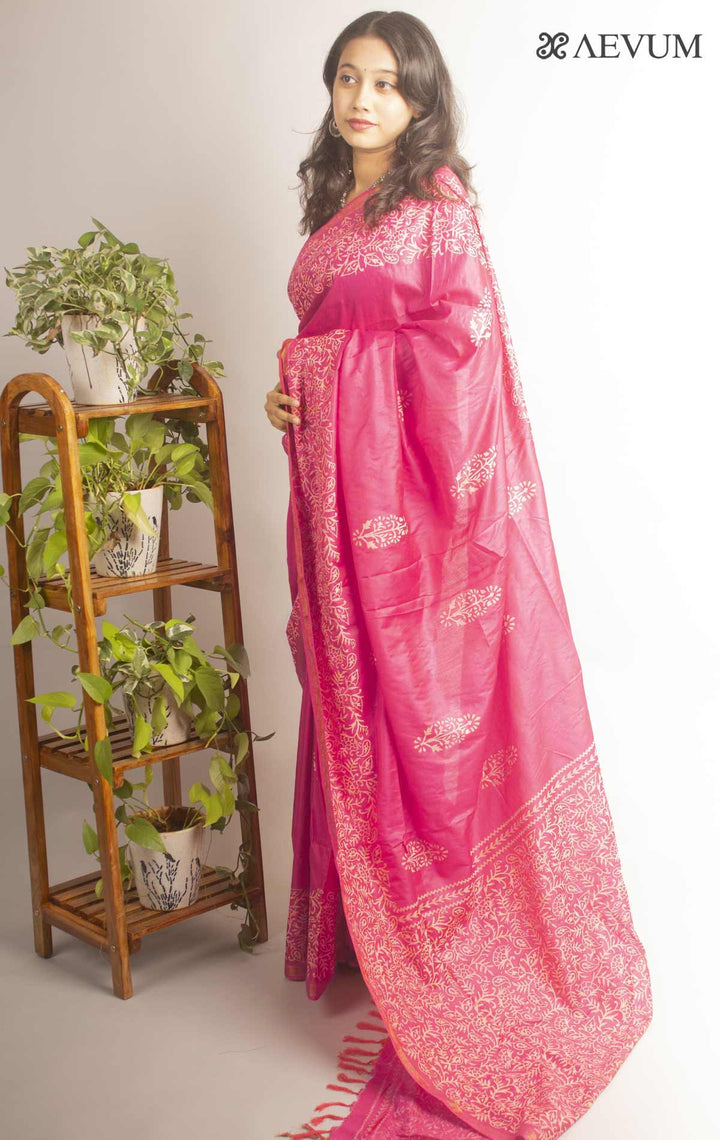 Katan Madhubani Silk Saree - 12693 Saree Tausif   
