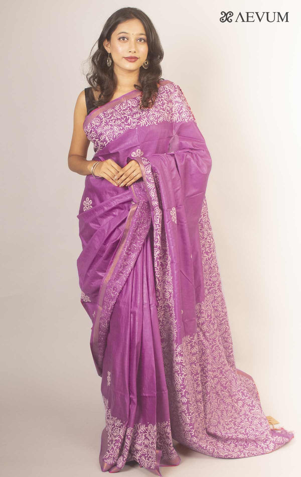 Katan Madhubani Silk Saree - 13969 - AEVUM