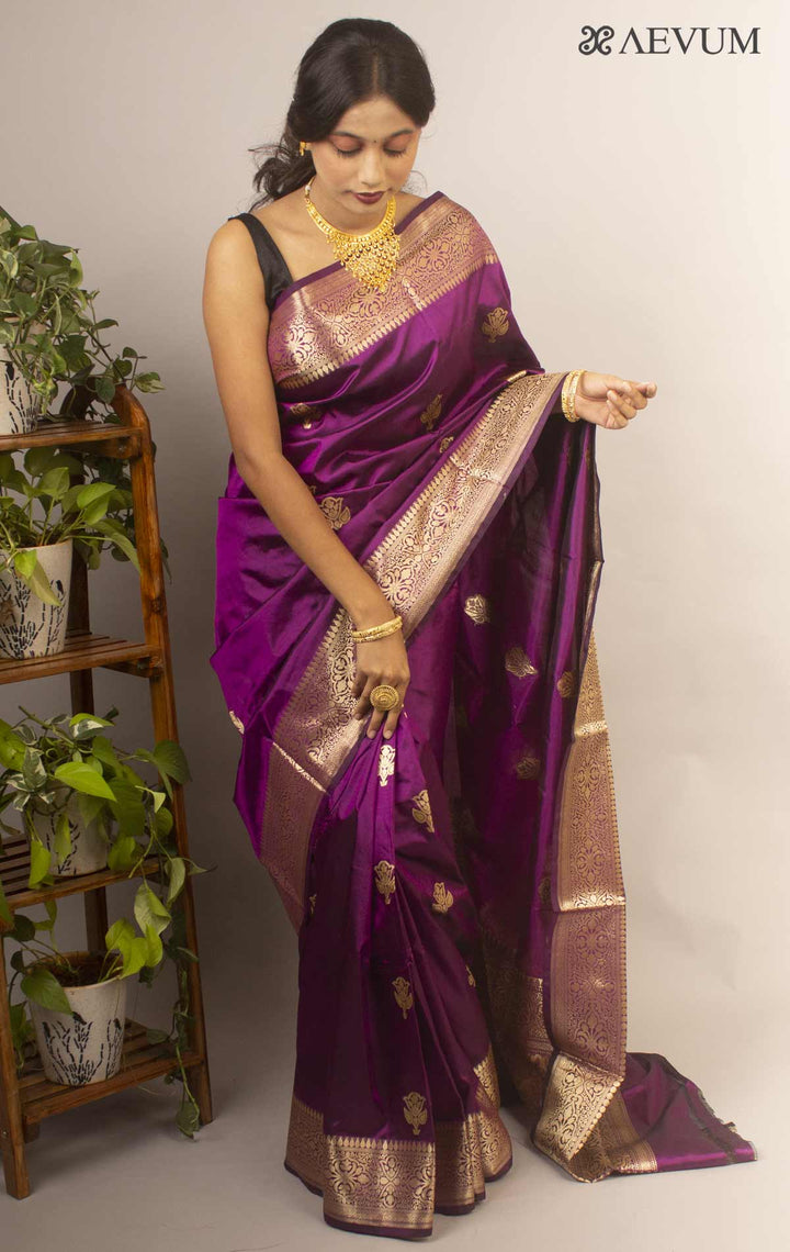 Banarasi Silk Saree with Silk Mark - 12920 Saree AEVUM   