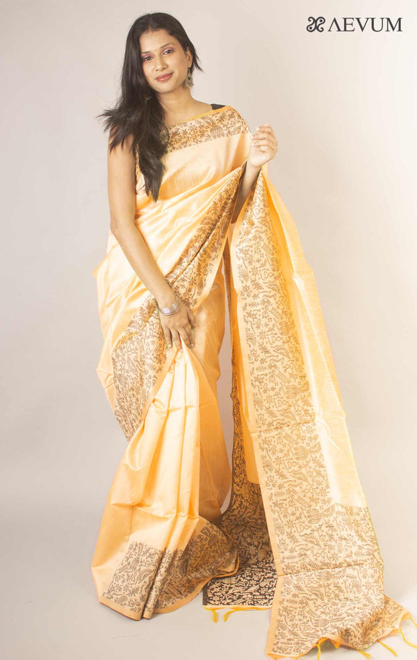Semi Tussar Silk Saree -12996 - AEVUM
