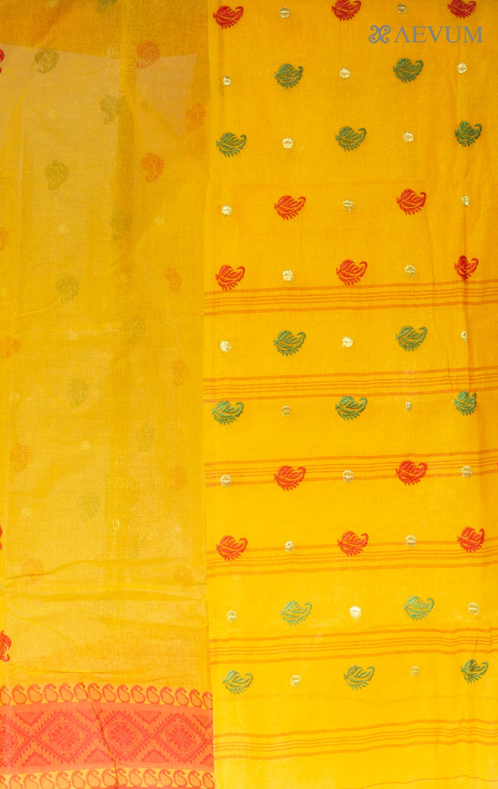 Bengal Cotton Tant Saree with Embroidery - 1433 Saree AEVUM