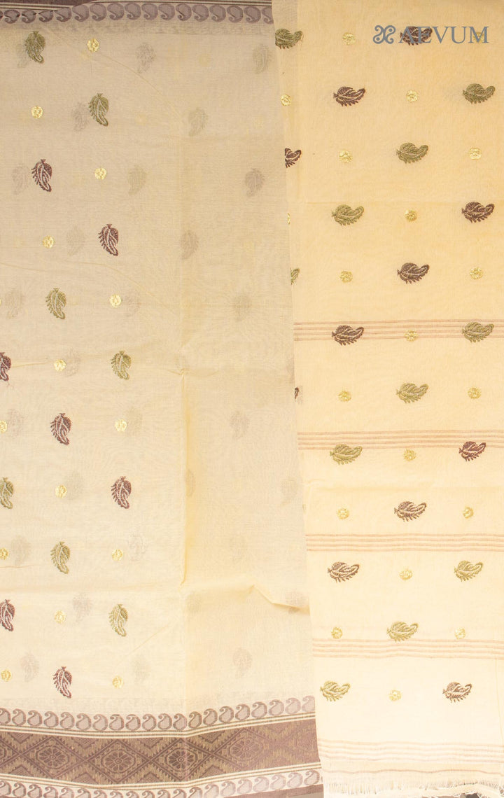 Bengal Cotton Tant Saree with Embroidery - 1434 Saree AEVUM